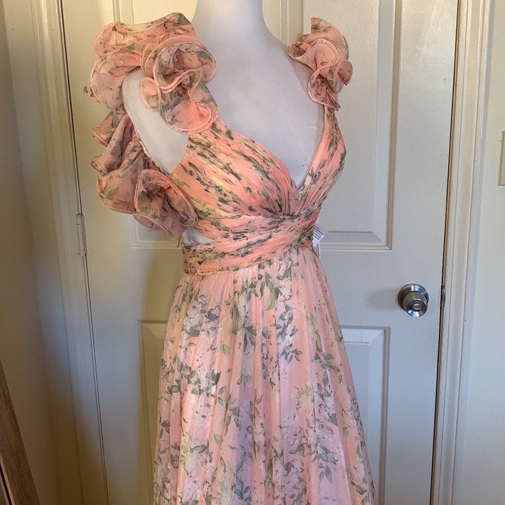 Mac Duggal Floral Pink Maxi Dress - Picture 5 of 15